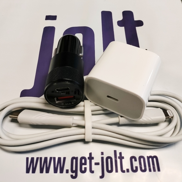 TikTok 3X Fast Charger - iPhone (WALL+CAR+CABLE) by Jolt - Picture 1 of 7